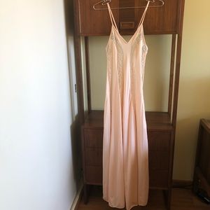 SOLD • 60s lace lingerie peach gown